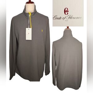 New Conte Of Florence Men's Fleece Half Zip Up Sweatshirt Sweater XL
